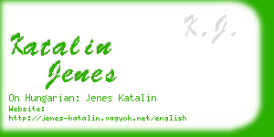 katalin jenes business card